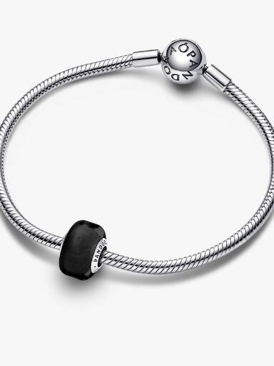 Black Mini Murano Glass Charm