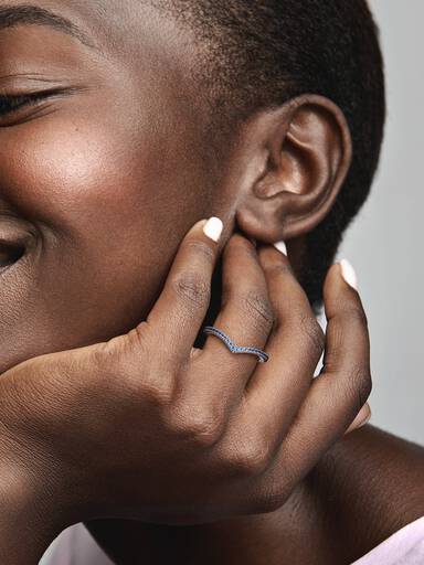 Pandora Timeless Wish Sparkling Blue Ring
