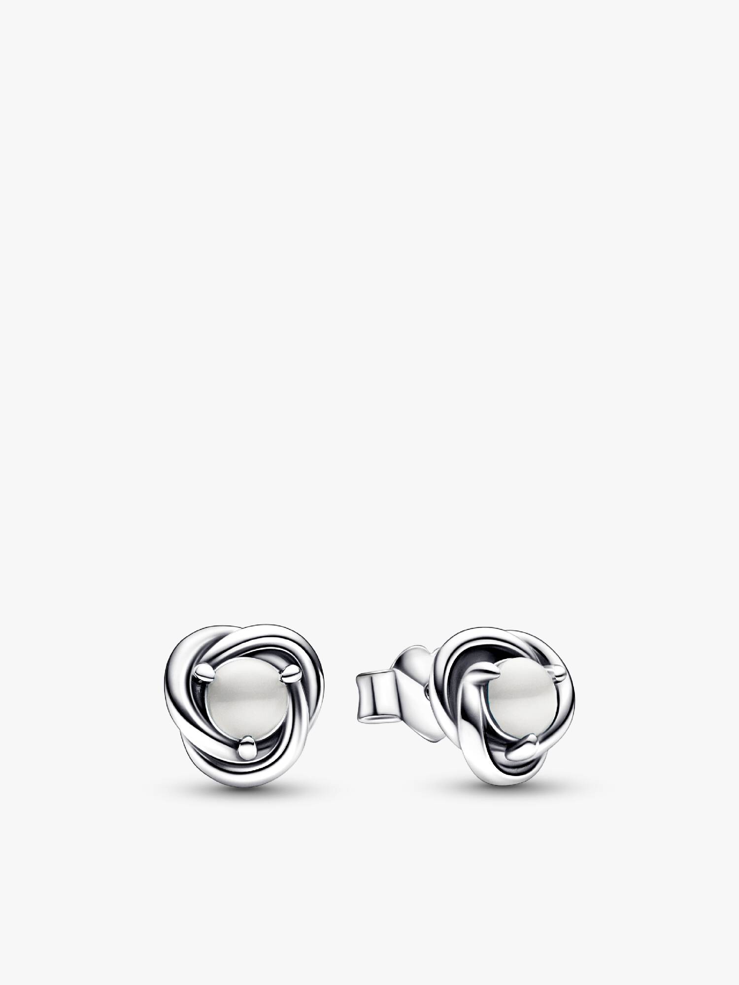 June Crystal Birthstone Eternity Circle Stud Earrings