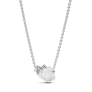 White Rose in Bloom Collier Necklace