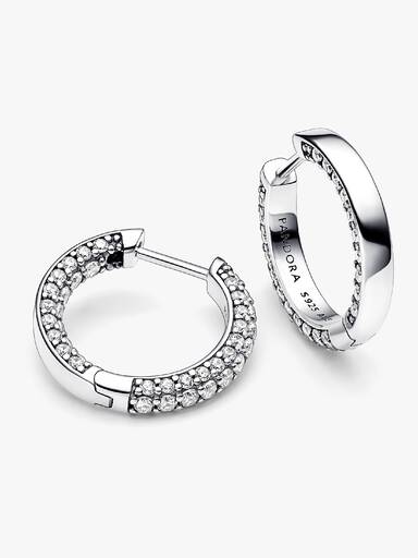 Pavé Single-row Hoop Earrings