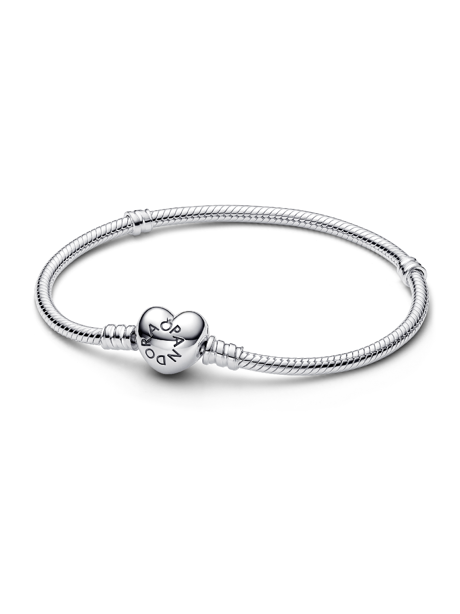 Moments Heart & Snake Chain Bracelet | Sterling silver | Pandora SG