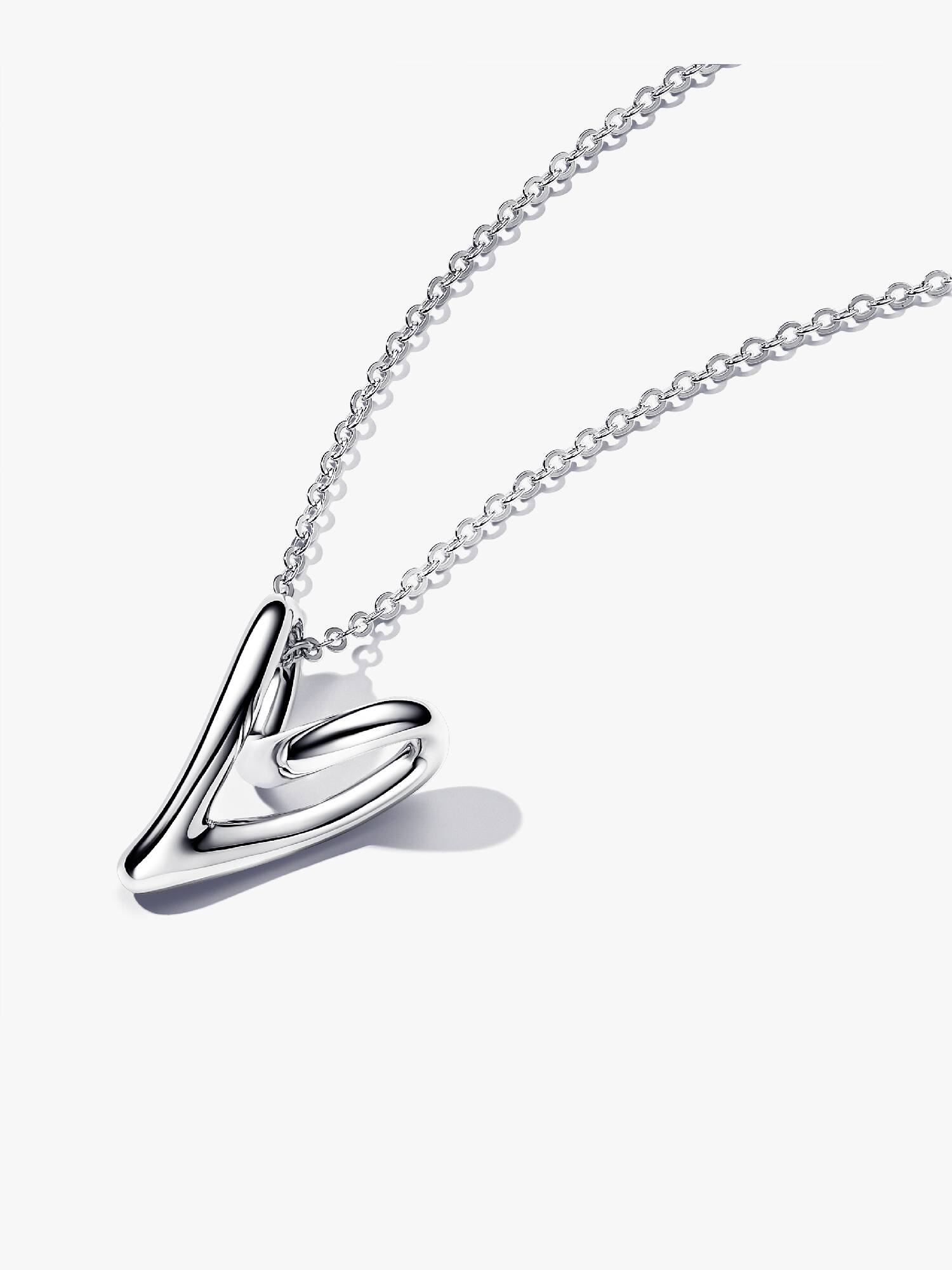 Organically Shaped Heart Pendant Necklace