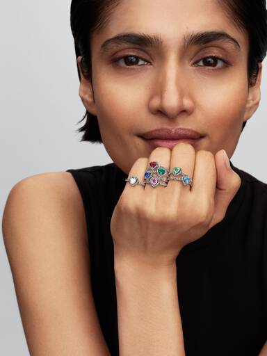 Elevated Royal Green Heart Ring