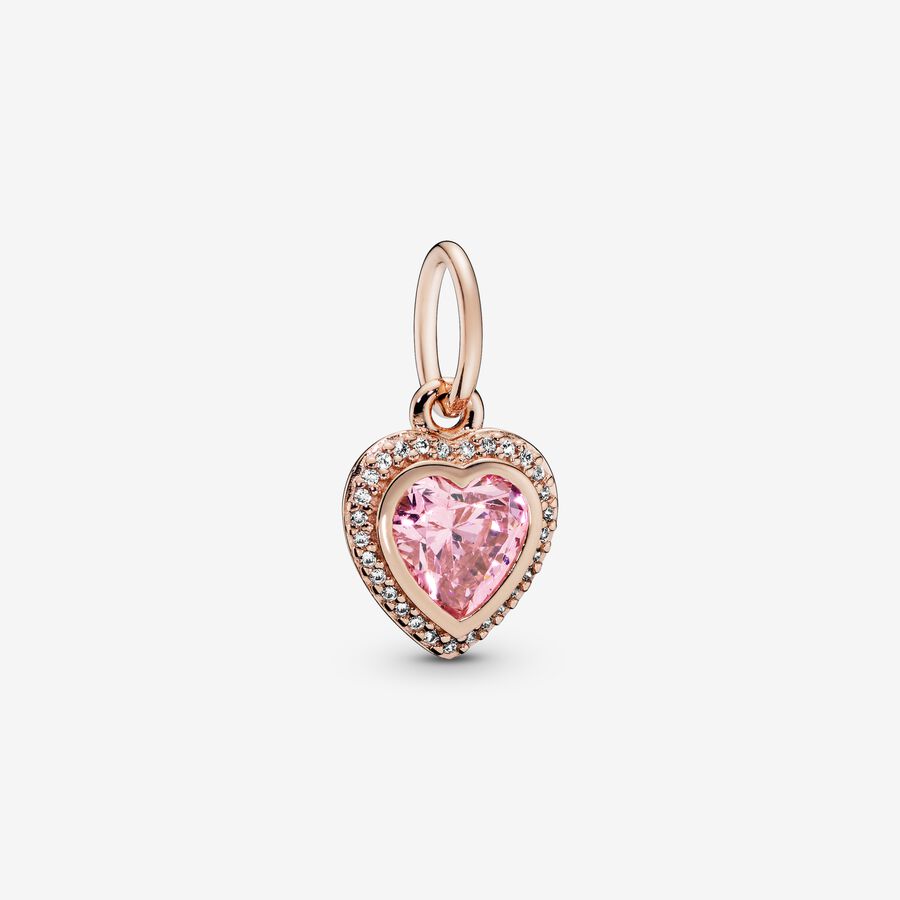 Sparkling Pink Heart Pendant image number 0