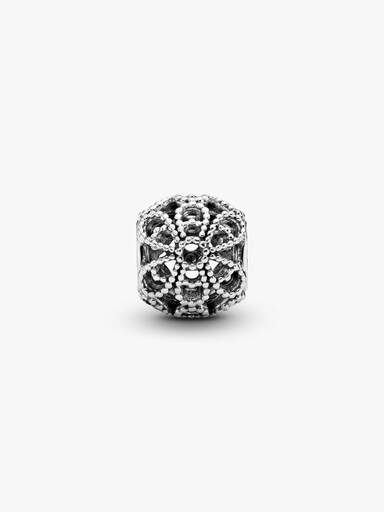 Beaded Openwork Flower Charm