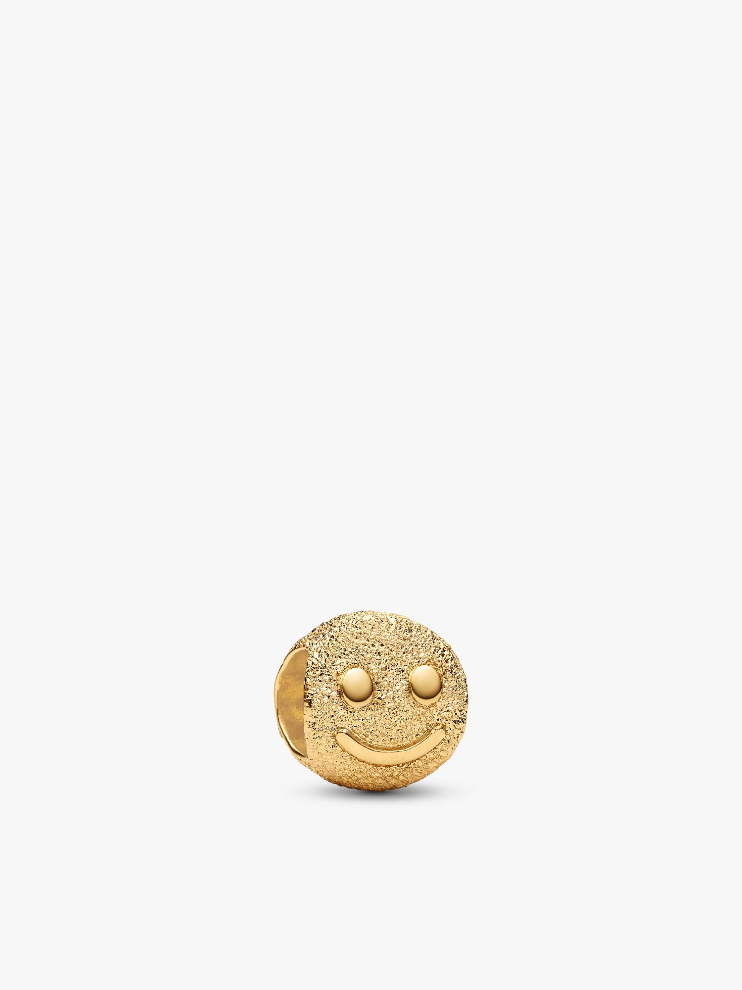 Textured Happy Face Mini Charm