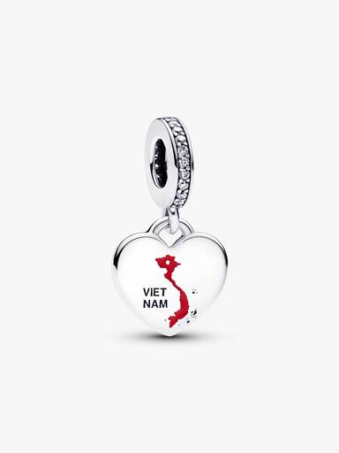Engravable Vietnam Heart Dangle Charm