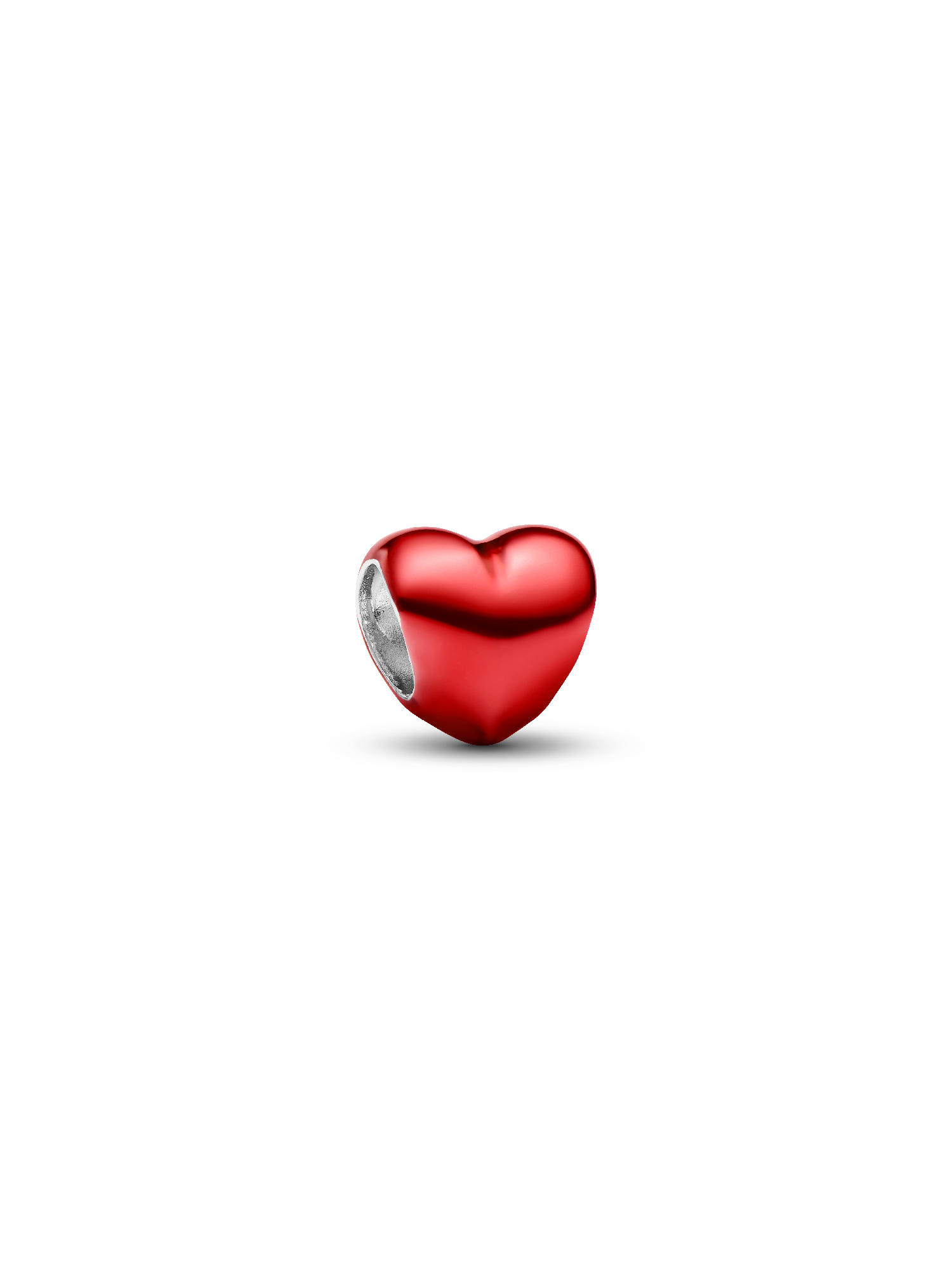 Metallic Red Heart Mini Charm
