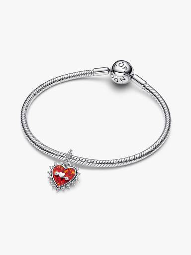 Spinnable Arrow Heart Dangle Charm