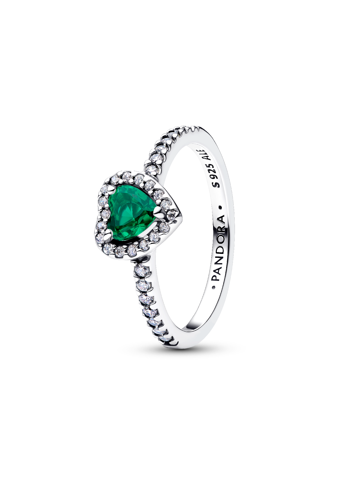 Elevated Royal Green Heart Ring