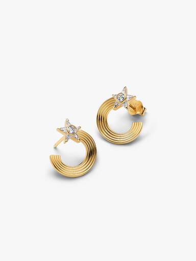 Sparkling Shooting Star Stud Earrings