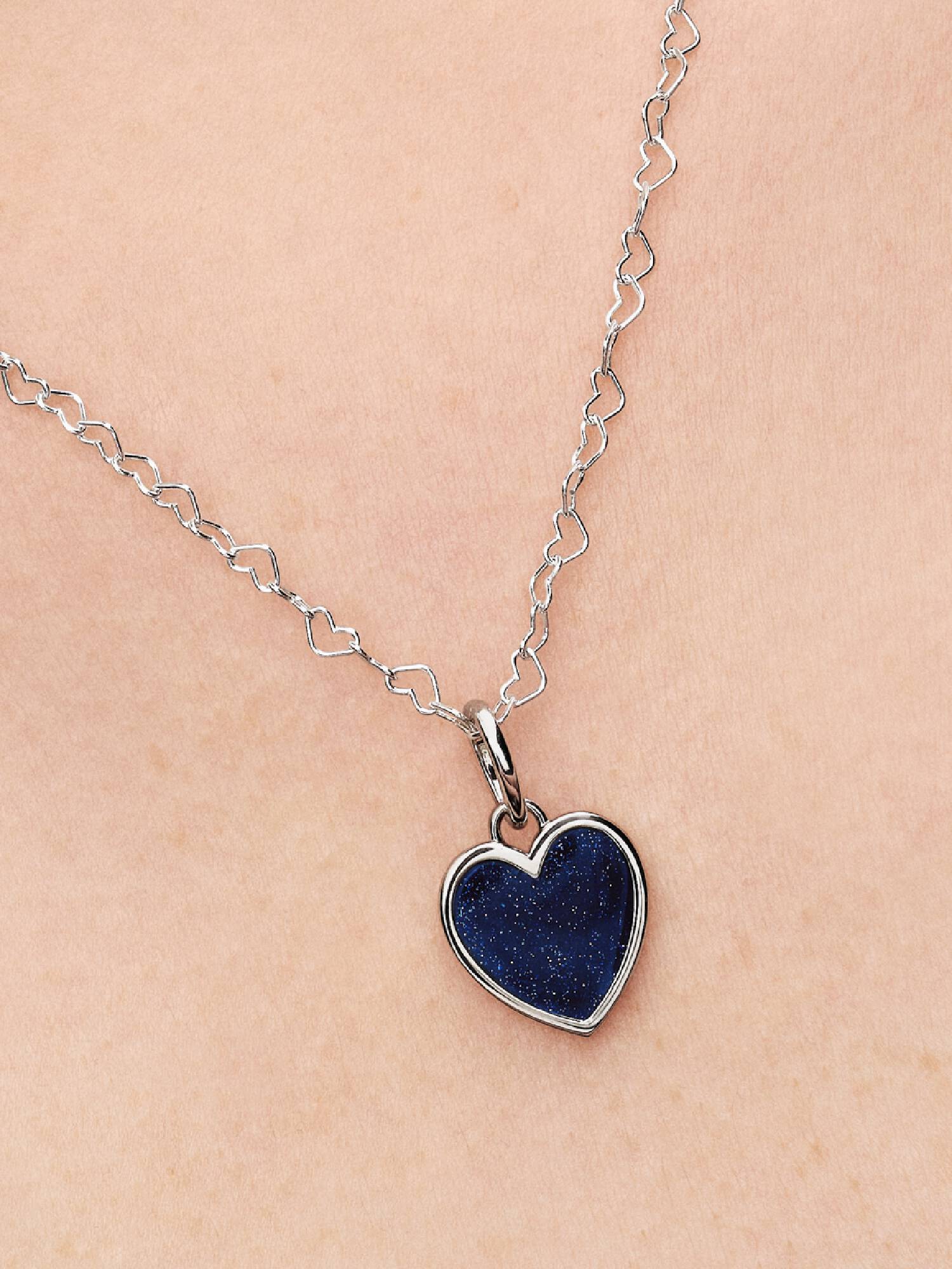 Engravable Blue Heart Dangle Charm 