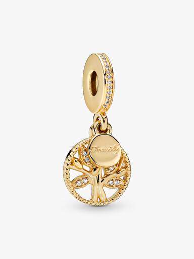 Sparkling Family Tree Dangle Charm
