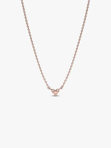 Triple Stone Heart Collier Necklace