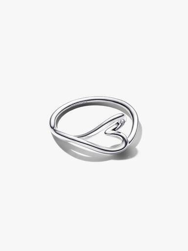 Organically Shaped Heart Small Ring
