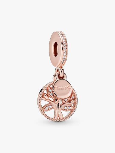 Sparkling Family Tree Dangle Charm