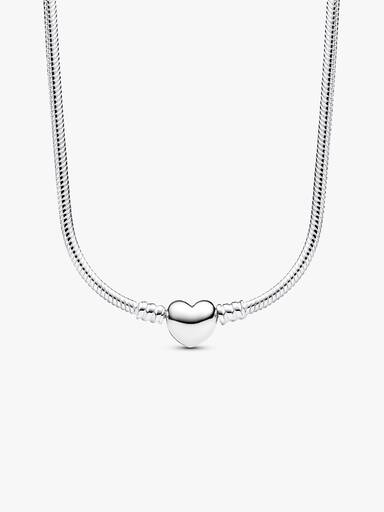 Heart Clasp Snake Chain Necklace