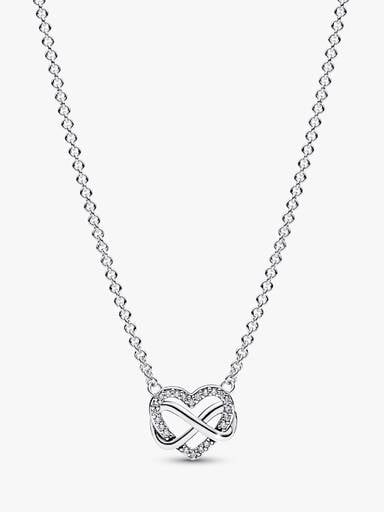 Sparkling Infinity Heart Collier Necklace