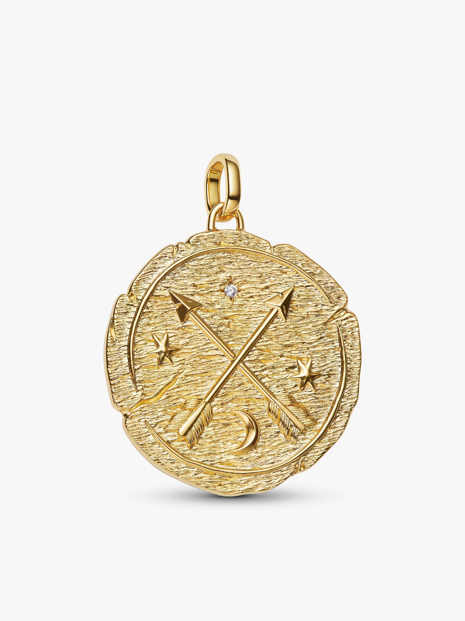 Crossing Arrows Oversized Medallion Charm