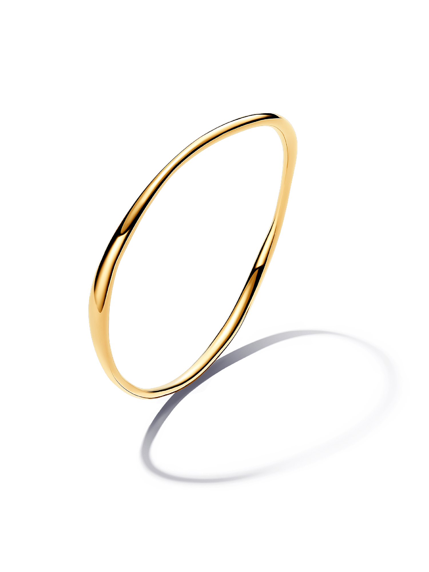 Organically Shaped Bangle | Gold plated | Pandora SG