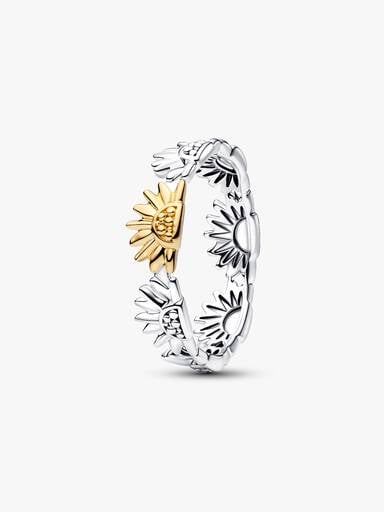 Sunflower Two-Tone Band Ring