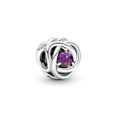 Purple Eternity Circle Charm