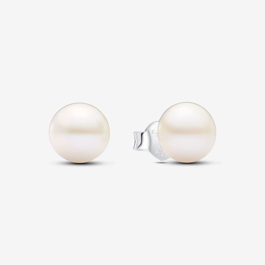 Treated Freshwater Cultured Pearl 7mm Stud Earrings image number 0