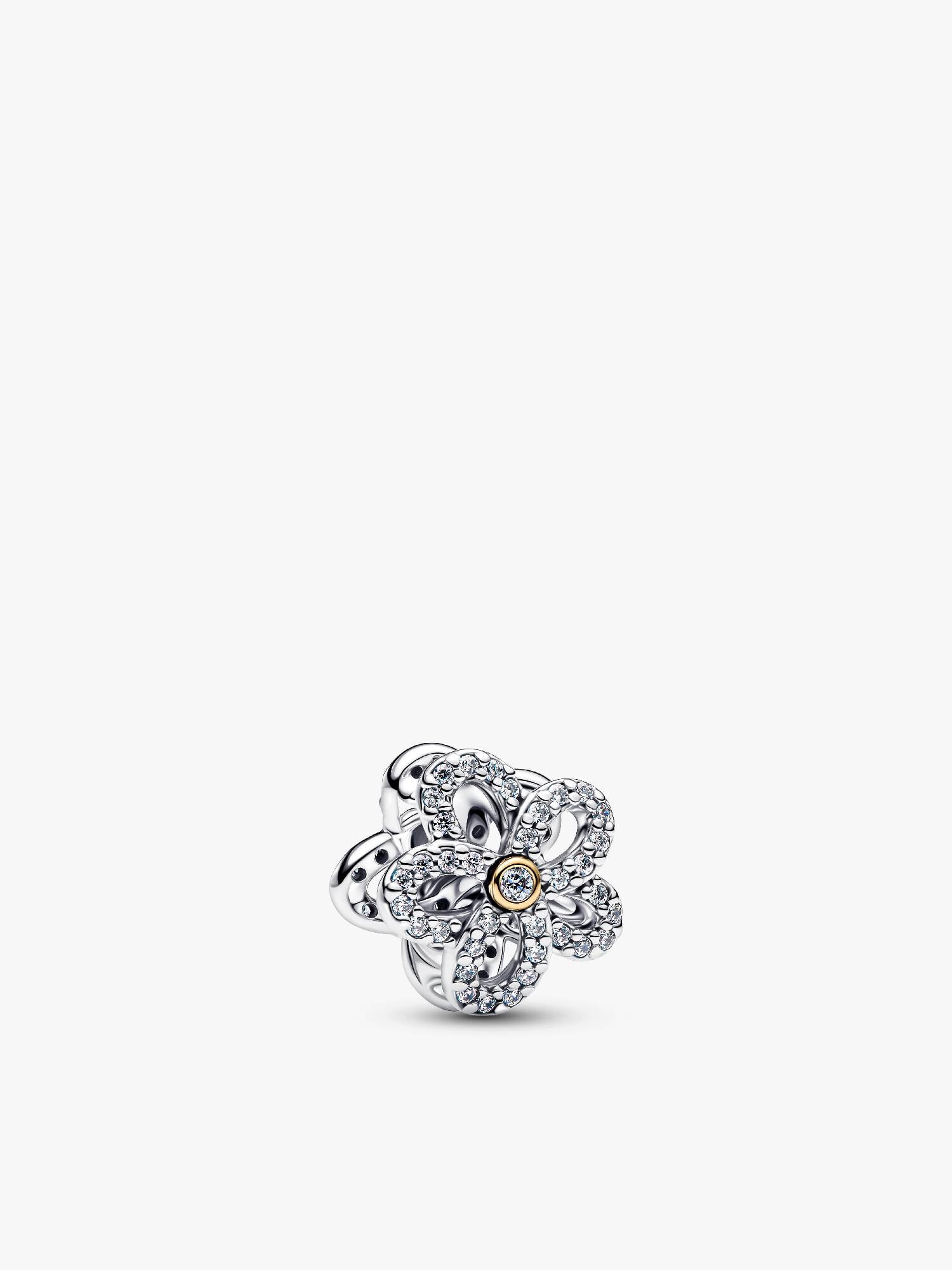 Pavé Flower Openwork Charm