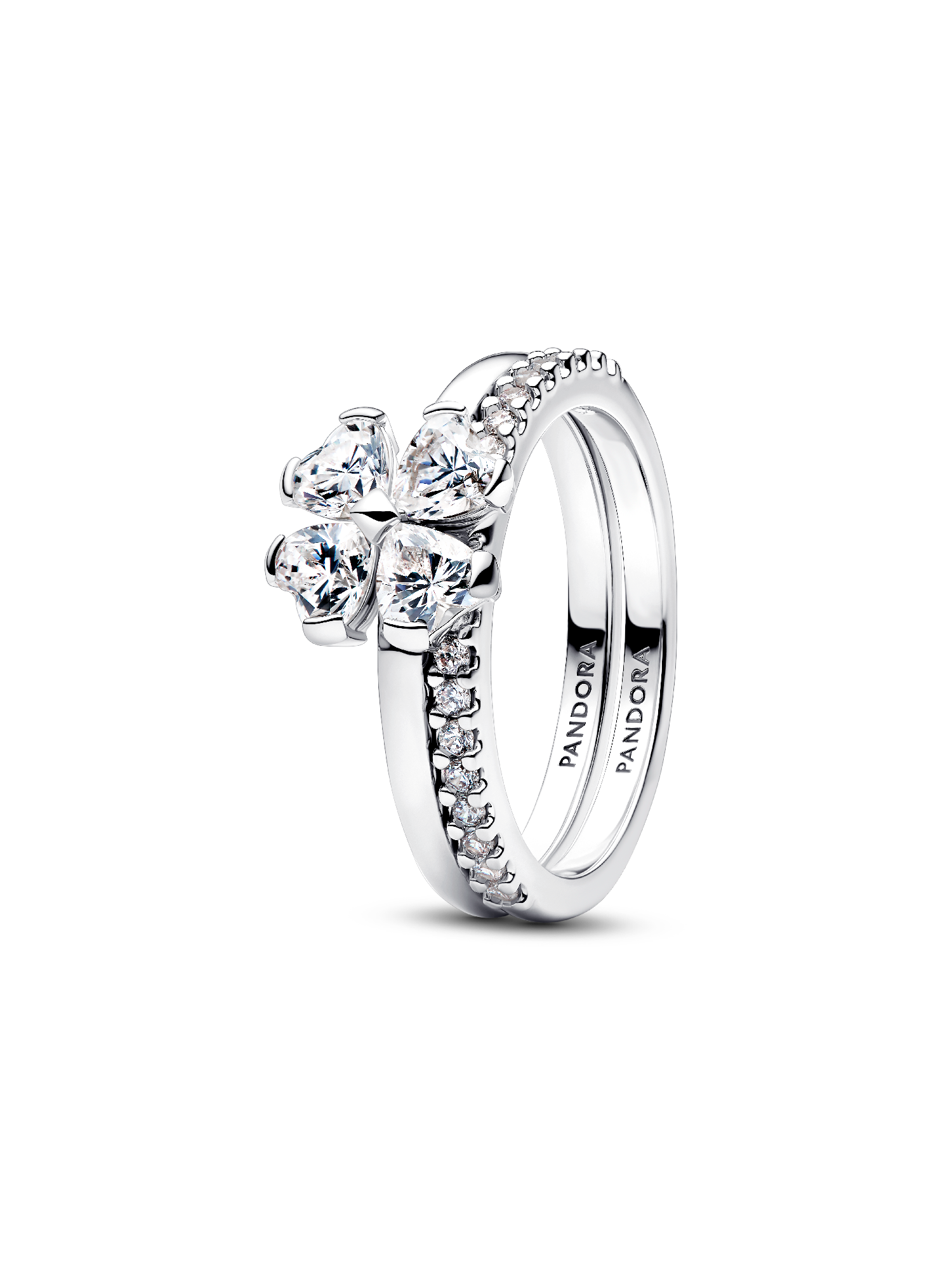 Sparkling Lucky Clover Splittable Ring
