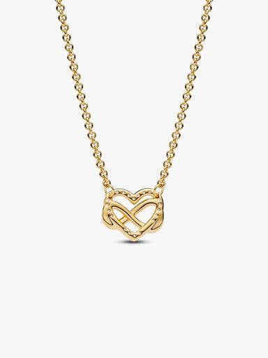 Sparkling Infinity Heart Collier Necklace