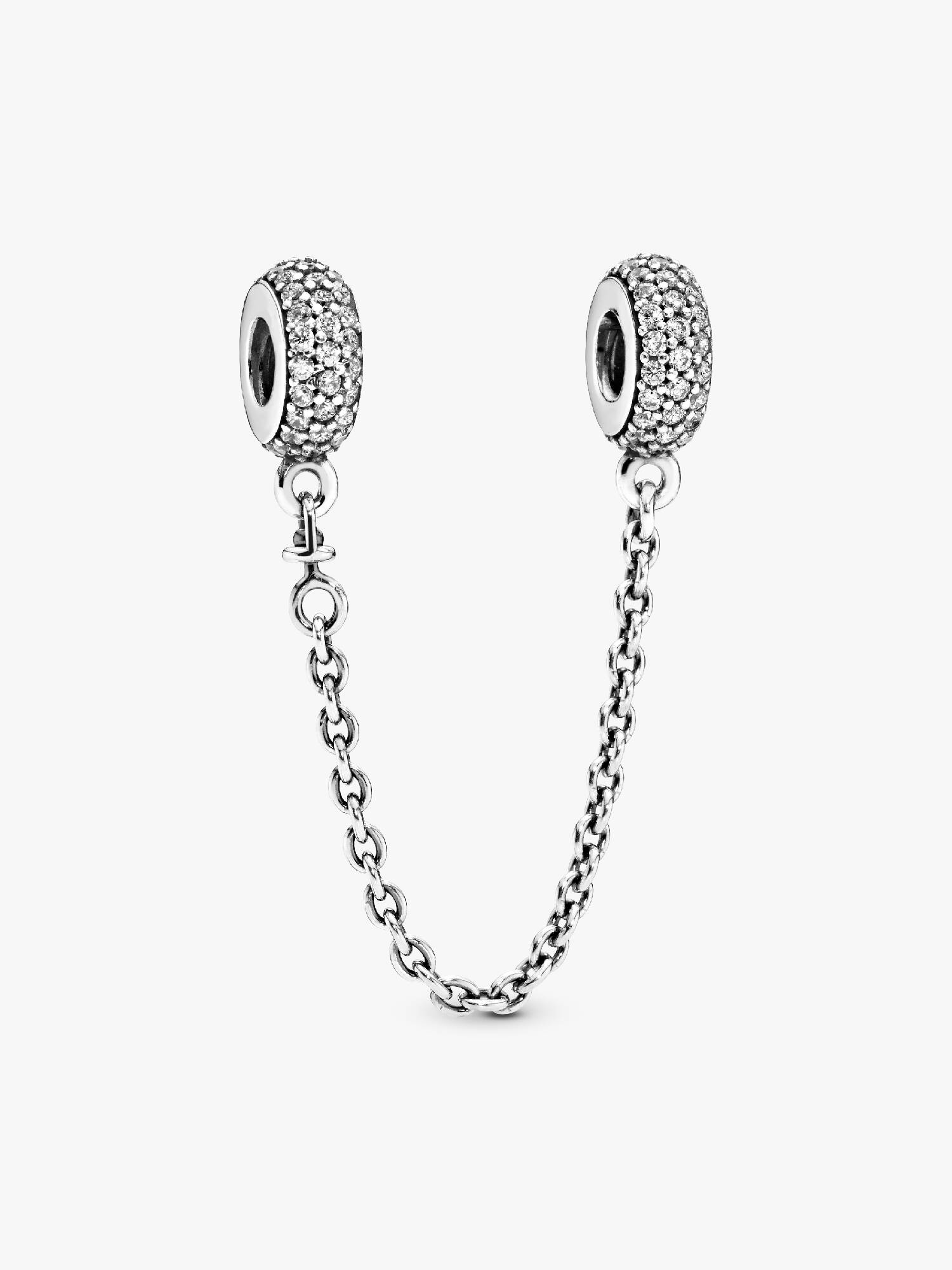 Sparkling Pavé Safety Chain Charm