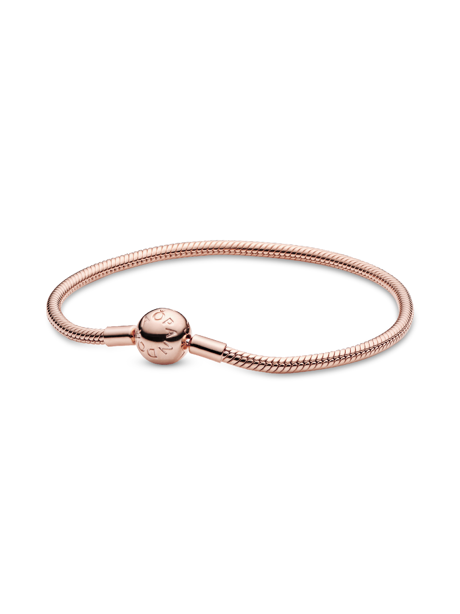 Moments Snake Chain Bracelet 箱 & バッグ 付き Moments Snake Chain Bracelet | Rose gold plated | Pandora SG