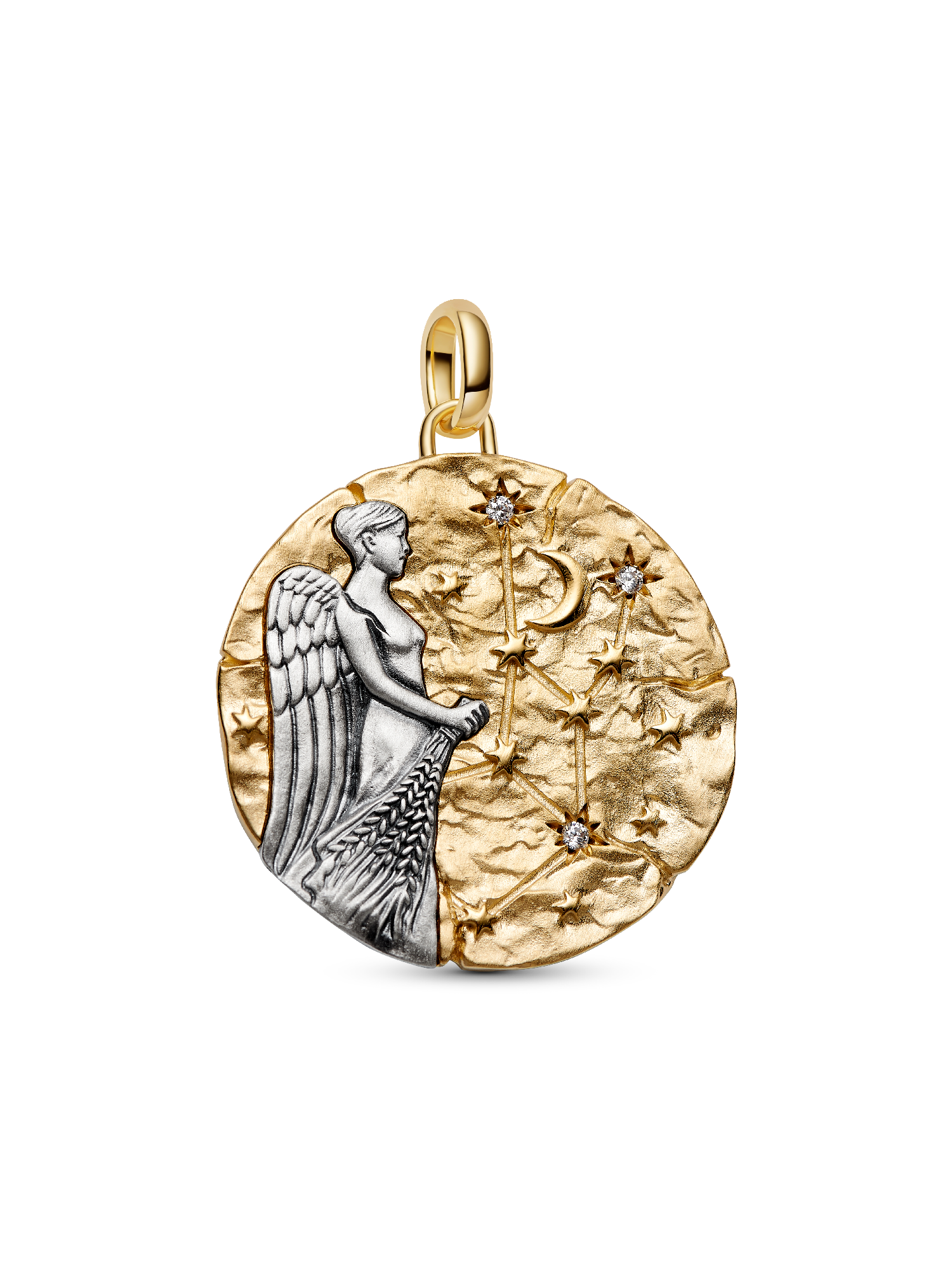 Virgo Zodiac Oversized Medallion Charm