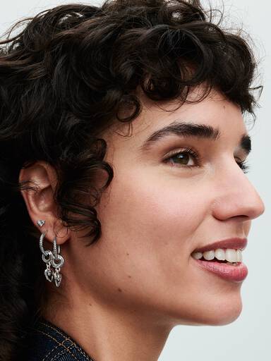 Pandora Moments Charm Hoop Earrings
