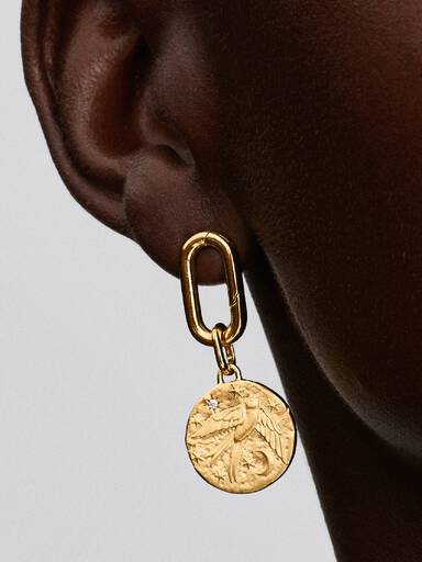 Swallow Medallion Charm