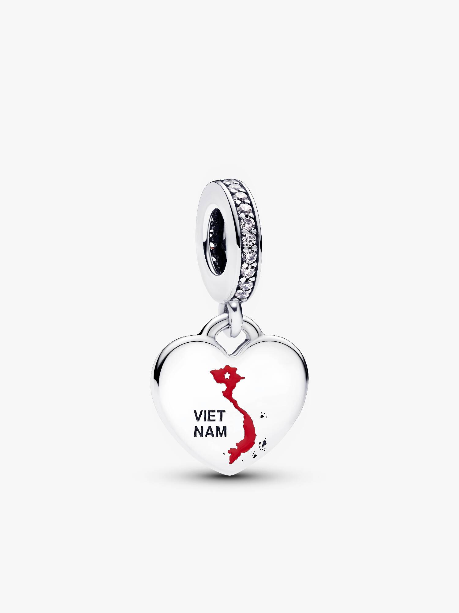 Engravable Vietnam Heart Dangle Charm