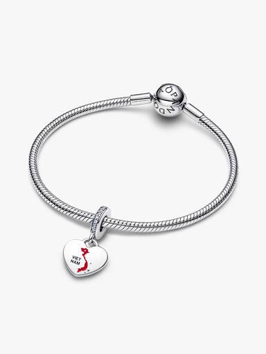 Engravable Vietnam Heart Dangle Charm