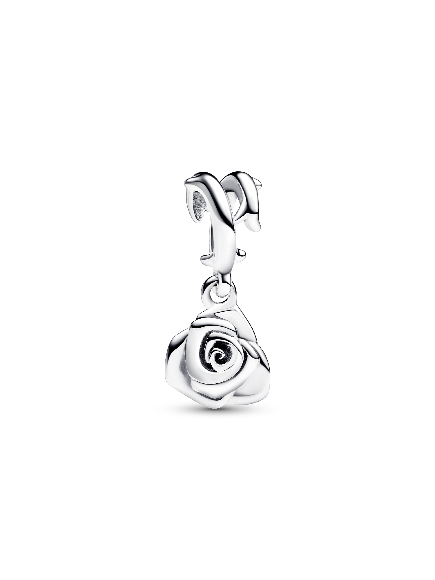 Rose in Bloom Dangle Charm | Sterling silver | Pandora SG