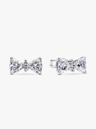 Sparkling Bow Stud Earrings