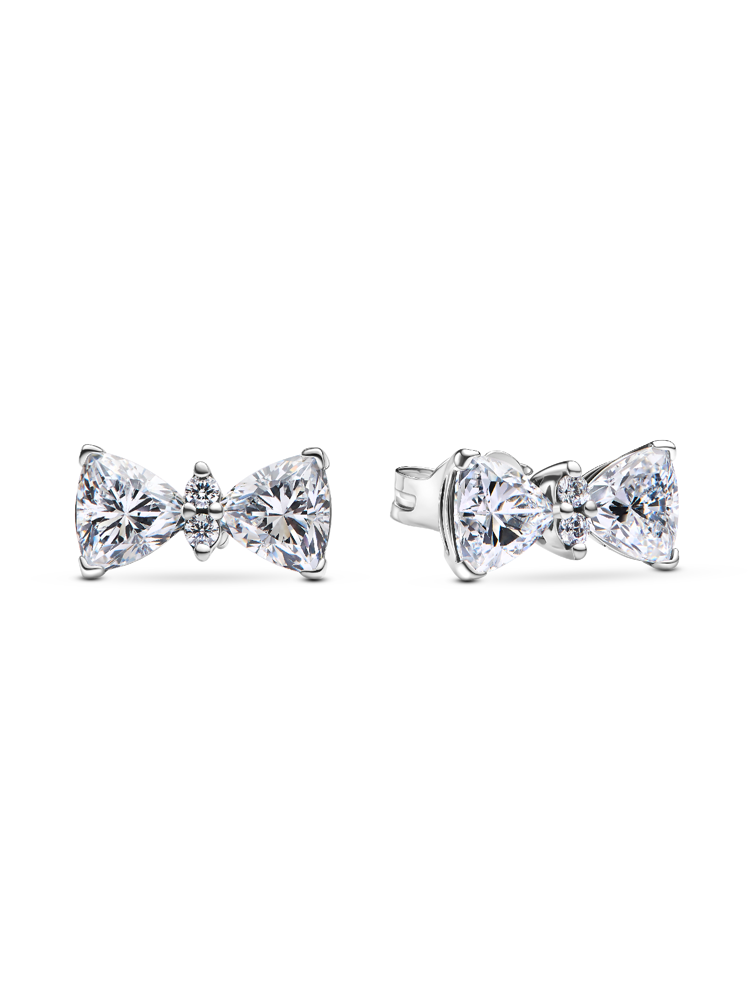 Sparkling Bow Stud Earrings
