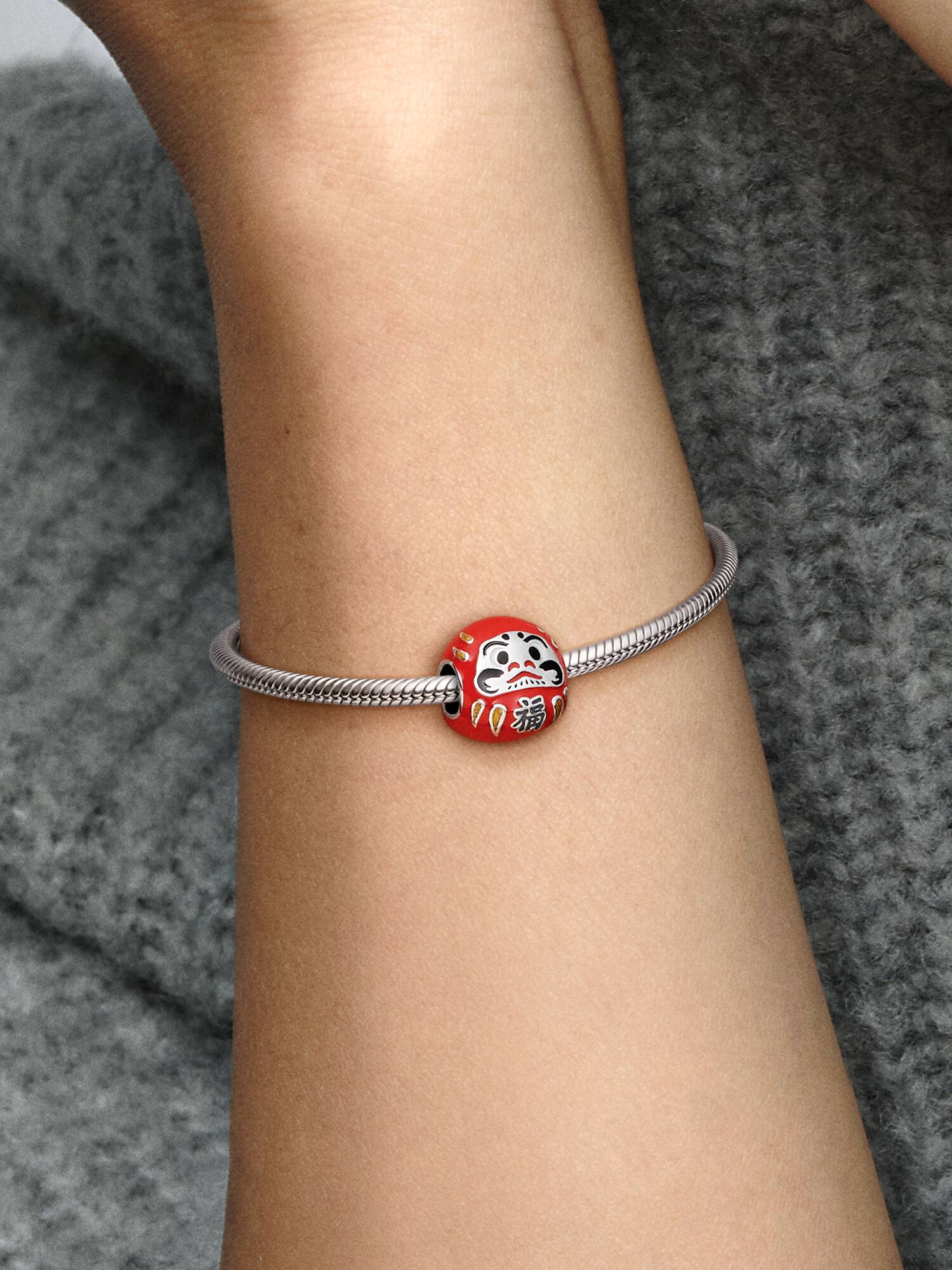 Red Daruma Doll Charm