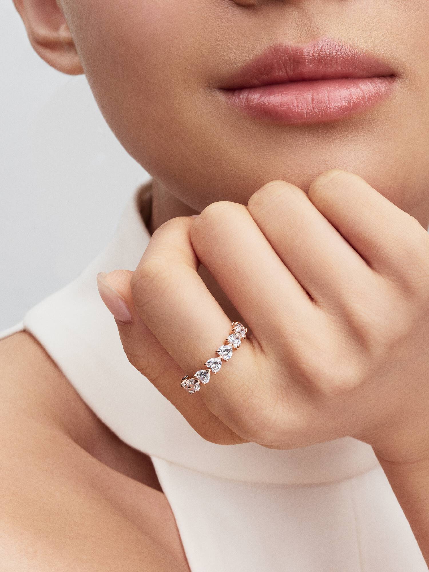 Band of Clear Hearts Ring