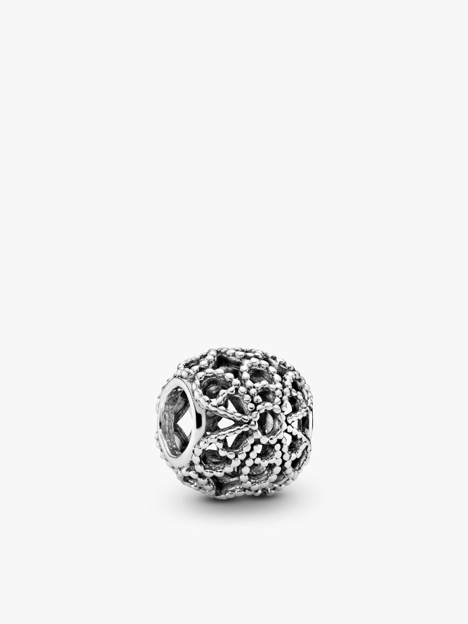 Beaded Openwork Flower Charm