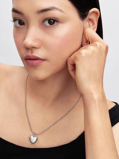 Matte Puffy Heart Dangle Charm