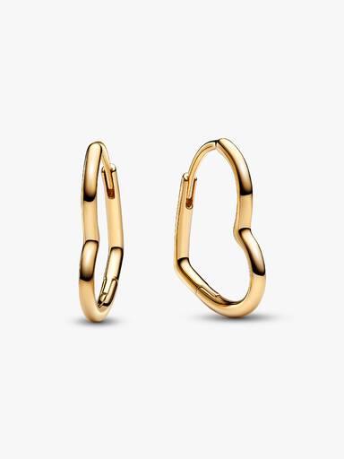 Asymmetrical Heart Hoop Earrings