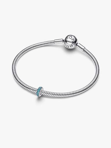 Ice Blue Stone Spacer Charm