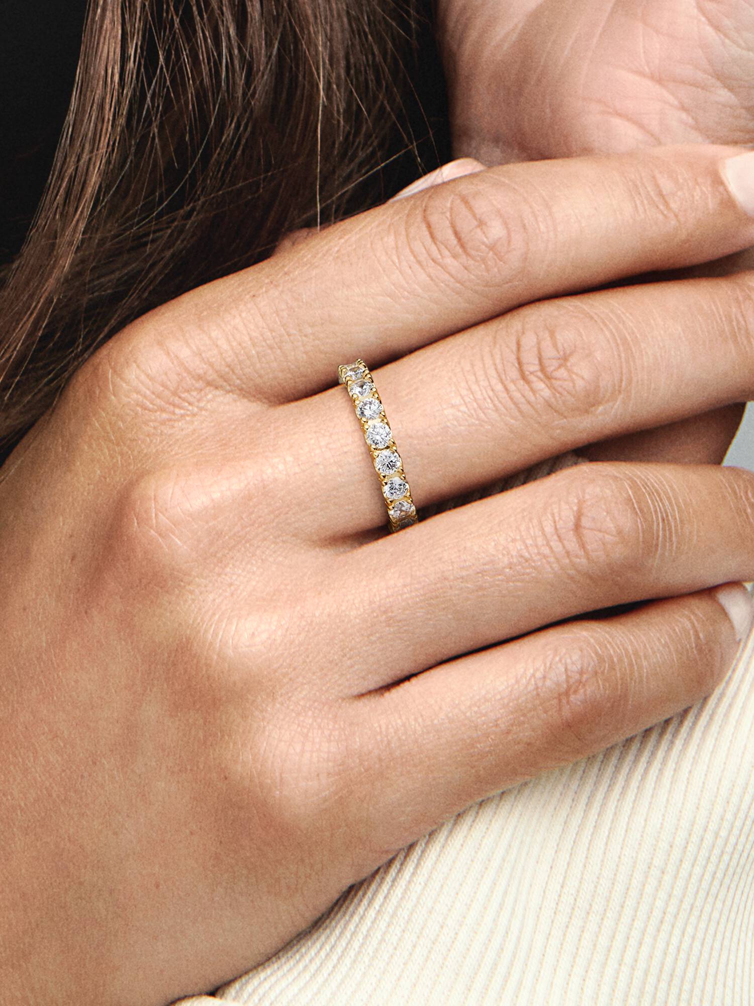 Sparkling Row Eternity Ring