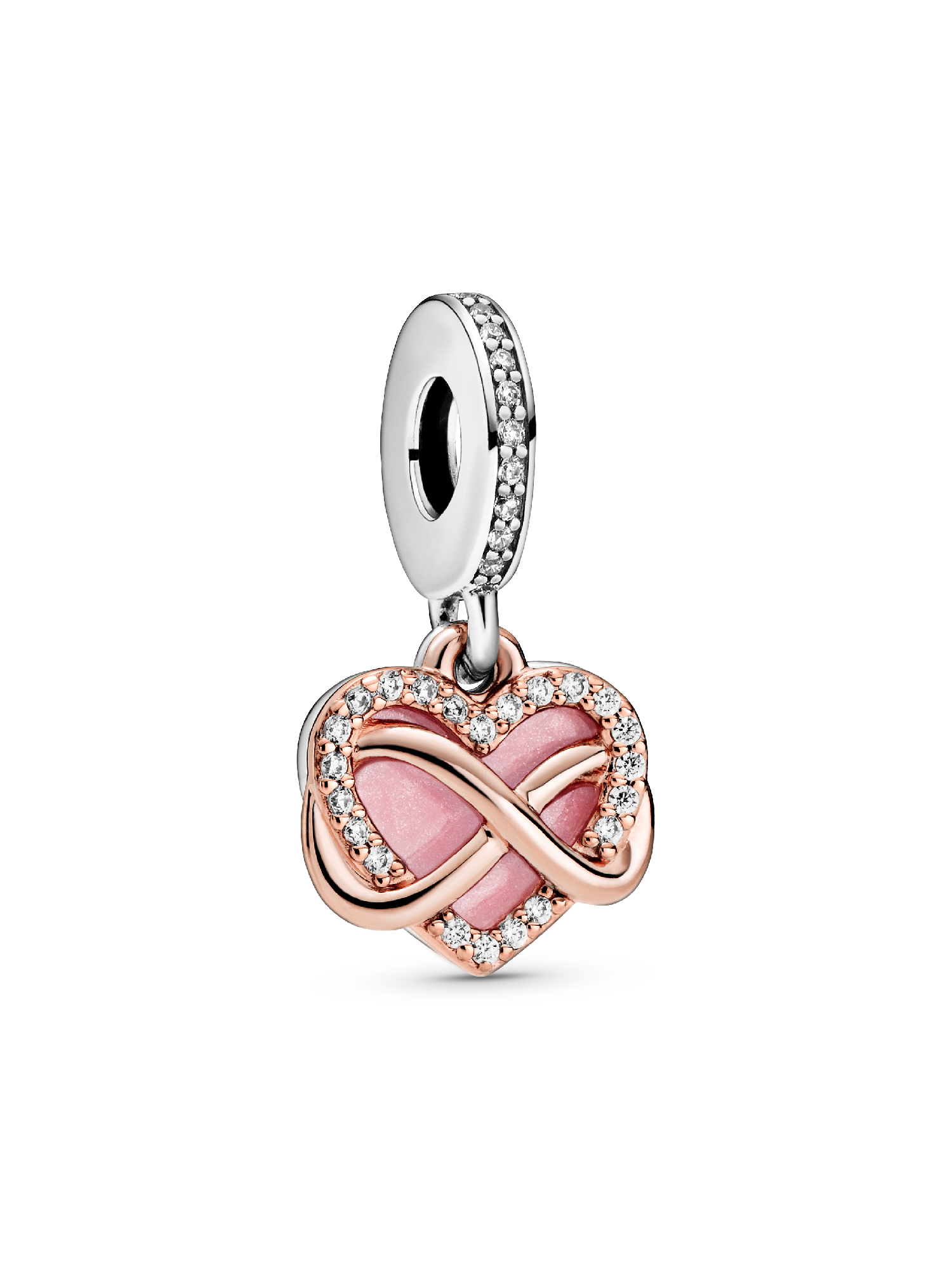 Pandora Infinity Heart チャーム Sparkling Infinity Heart Dangle Charm | Two-tone | Pandora SG