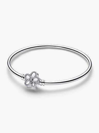 Pavé Flower Bangle